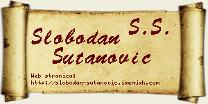 Slobodan Šutanović vizit kartica